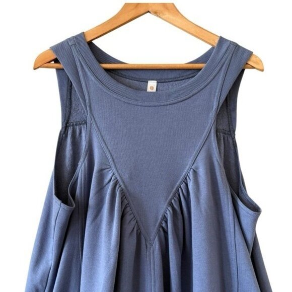 ANTHROPOLOGIE Daily Practice Active Mini Halter Dress Blue Size XL NEW - Picture 5 of 8